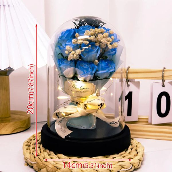 Eternal LED Rose Acrylic Dome Decor Eternal LED Rose Acrylic Dome Decor