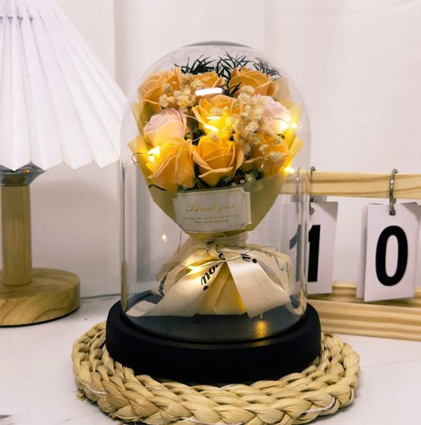 Eternal LED Rose Acrylic Dome Decor Eternal LED Rose Acrylic Dome Decor