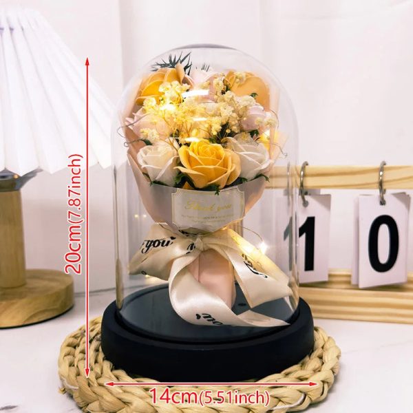 Eternal LED Rose Acrylic Dome Decor Eternal LED Rose Acrylic Dome Decor