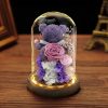 Eternal Preserved Rose Teddy Bear Gift Box with Lights