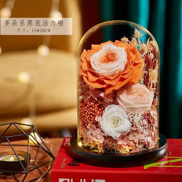 Eternal Rose Glass Dome Light Decor Eternal Rose Glass Dome Light Decor