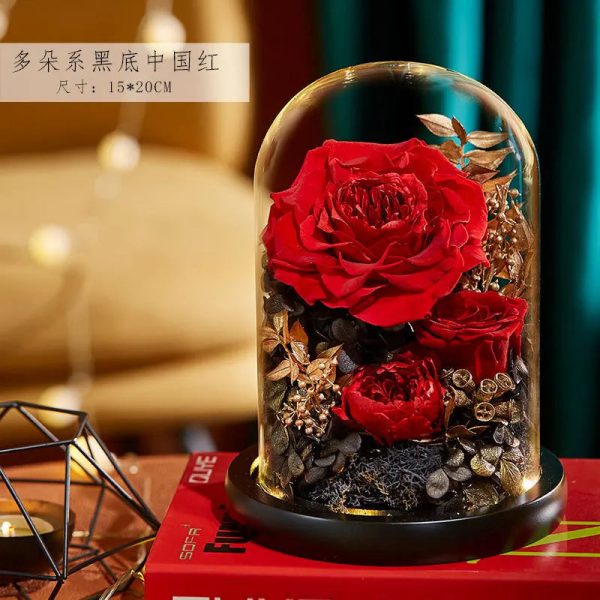 Eternal Rose Glass Dome Light Decor Eternal Rose Glass Dome Light Decor