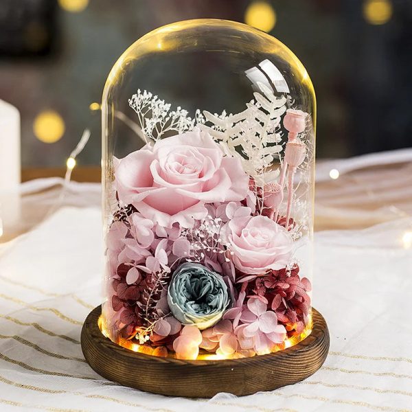 Eternal Rose Glass Dome Light Decor Eternal Rose Glass Dome Light Decor