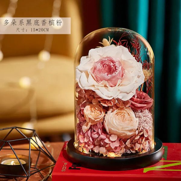 Eternal Rose Glass Dome Light Decor Eternal Rose Glass Dome Light Decor