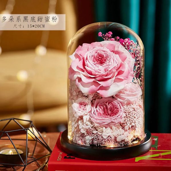 Eternal Rose Glass Dome Light Decor Eternal Rose Glass Dome Light Decor