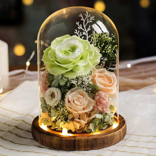 Eternal Rose Glass Dome Light Decor Eternal Rose Glass Dome Light Decor