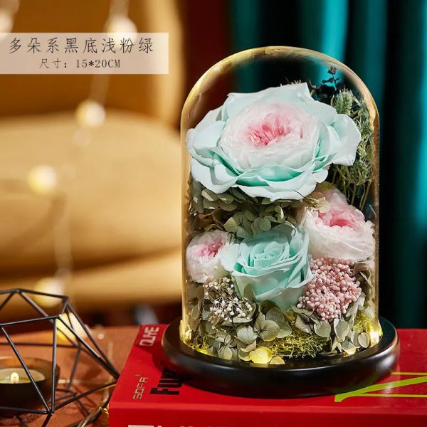 Eternal Rose Glass Dome Light Decor Eternal Rose Glass Dome Light Decor