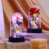Eternal Rose in Glass Dome Handmade Artificial Flower for Gifts and Decoration