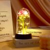 Eternal Rose in Glass Dome Handmade Artificial Flower for Gifts and Decoration