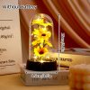 Eternal Rose in Glass Dome Handmade Artificial Flower for Gifts and Decoration