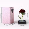 Eternal Rose in Glass Dome Handmade Artificial Flower for Gifts and Decoration