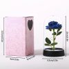 Eternal Rose in Glass Dome Handmade Artificial Flower for Gifts and Decoration