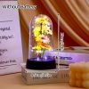 Eternal Rose in Glass Dome Handmade Artificial Flower for Gifts and Decoration