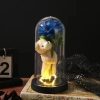Eternal Rose in Glass Dome with Bear Gift for Special Occasions