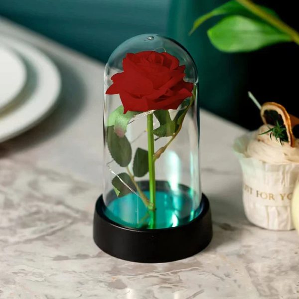 Eternal Rose in Glass Dome with LED Light – Romantic Gift for Valentine’s Day, Christmas, or Birthday Eternal Rose in Glass Dome with LED Light – Romantic Gift for Valentine’s Day, Christmas, or Birthday