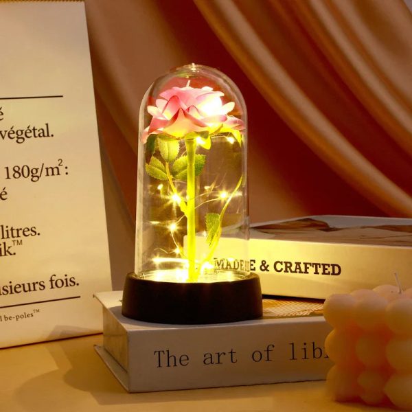 Eternal Rose in Glass Dome with LED Light – Romantic Gift for Valentine’s Day, Christmas, or Birthday Eternal Rose in Glass Dome with LED Light – Romantic Gift for Valentine’s Day, Christmas, or Birthday