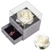 Eternal Rose Jewelry Box with Necklace Preserved Flower Gift for Women Birthday Anniversary