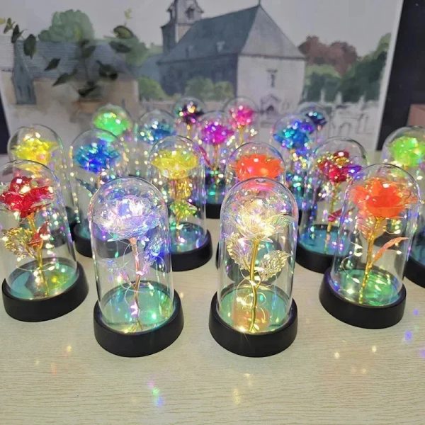 Eternal Rose Lamp LED Artificial Silk Flower Creative Gift for Valentine’s Day and Mother’s Day Eternal Rose Lamp LED Artificial Silk Flower Creative Gift for Valentine’s Day and Mother’s Day