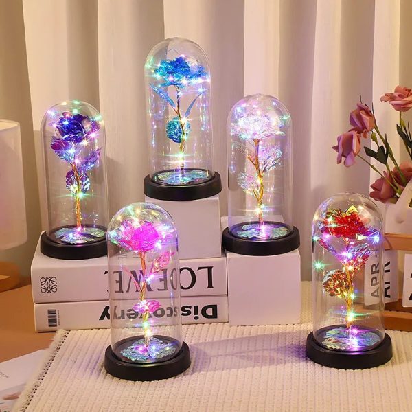 Eternal Rose LED Glass Flower Display Eternal Rose LED Glass Flower Display