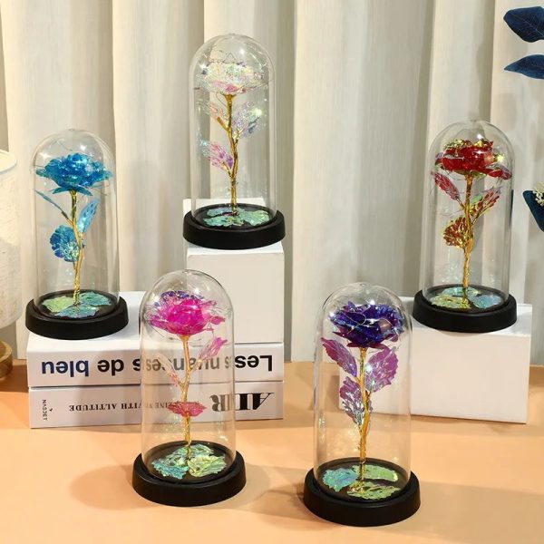 Eternal Rose LED Glass Flower Display Eternal Rose LED Glass Flower Display