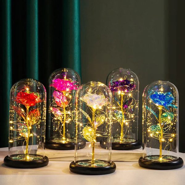 Eternal Rose LED Glass Flower Display Eternal Rose LED Glass Flower Display