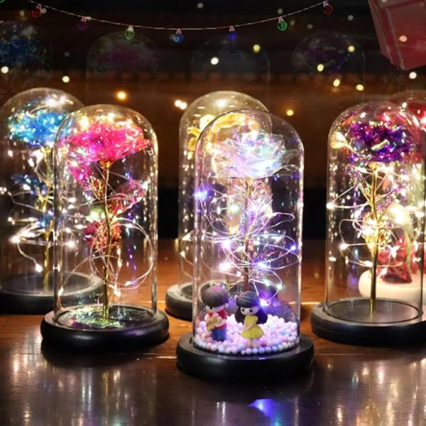 Eternal Rose LED Glass Flower Display Eternal Rose LED Glass Flower Display