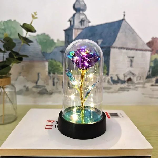 Eternal Rose LED Light Glass Dome
