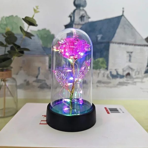Eternal Rose LED Light Glass Dome