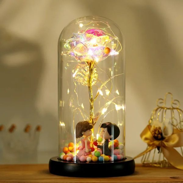 Eternal Rose LED Light in Glass Dome for Romantic Gifts Eternal Rose LED Light in Glass Dome for Romantic Gifts