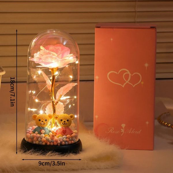 Eternal Rose LED Light in Glass Dome for Valentine's Day and Special Gifts Eternal Rose LED Light in Glass Dome for Valentine's Day and Special Gifts