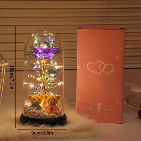 Eternal Rose LED Light in Glass Dome for Valentine's Day and Special Gifts Eternal Rose LED Light in Glass Dome for Valentine's Day and Special Gifts