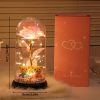 Eternal Rose LED Light with Acrylic Cover Romantic Desktop Flower Decoration Eternal Rose LED Light with Acrylic Cover Romantic Desktop Flower Decoration
