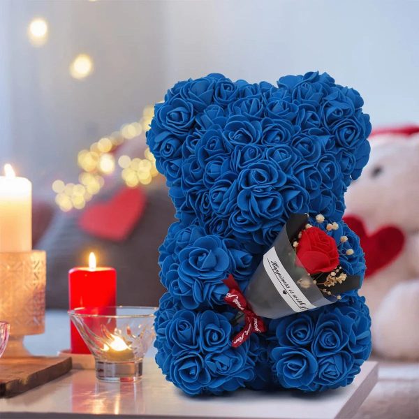 Eternal Rose Teddy Bear Artificial Floral Gift 25cm Eternal Rose Teddy Bear Artificial Floral Gift 25cm