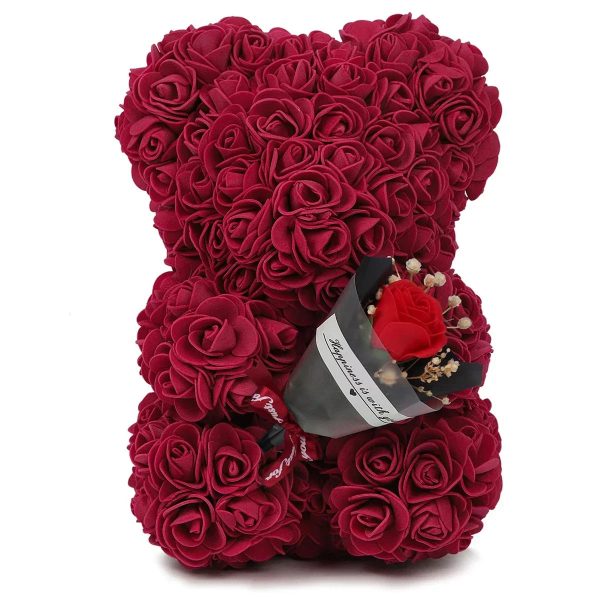 Eternal Rose Teddy Bear Artificial Floral Gift 25cm Eternal Rose Teddy Bear Artificial Floral Gift 25cm