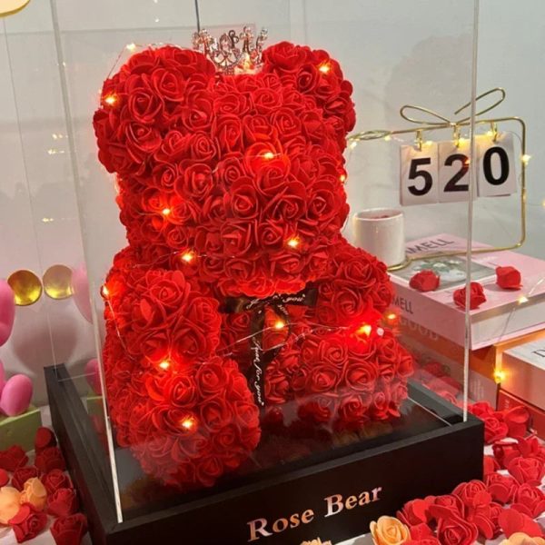 Eternal Rose Teddy Bear Artificial Flower Gift for Special Occasions Eternal Rose Teddy Bear Artificial Flower Gift for Special Occasions