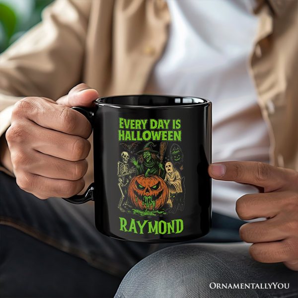 Every Day Is Halloween Personalized Mug, Funny Spooky Season Gift with Custom Name Every Day Is Halloween Personalized Mug, Funny Spooky Season Gift with Custom Name