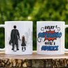 Every hero Needs A Sidekick Personalized White Mug, Gift For Dad Every hero Needs A Sidekick Personalized White Mug, Gift For Dad
