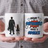Every hero Needs A Sidekick Personalized White Mug, Gift For Dad Every hero Needs A Sidekick Personalized White Mug, Gift For Dad