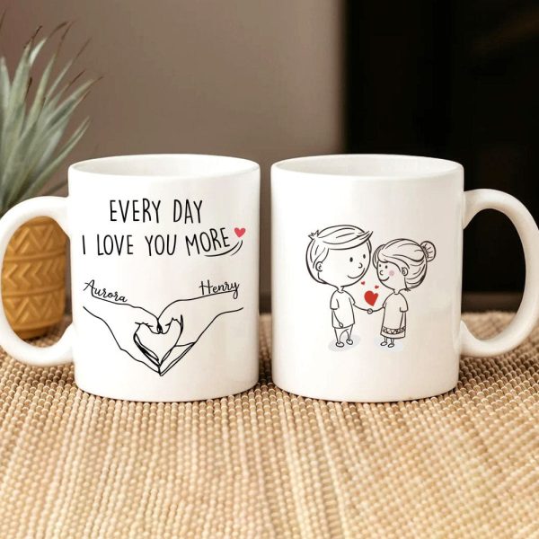 Everyday I Love You More Funny Valentine Mug Personalized Gift DA199 890042 Everyday I Love You More Funny Valentine Mug Personalized Gift DA199 890042