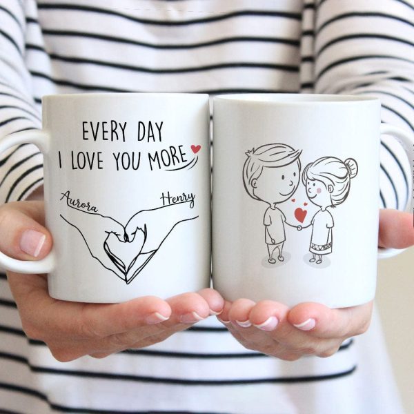Everyday I Love You More Funny Valentine Mug Personalized Gift DA199 890042 Everyday I Love You More Funny Valentine Mug Personalized Gift DA199 890042