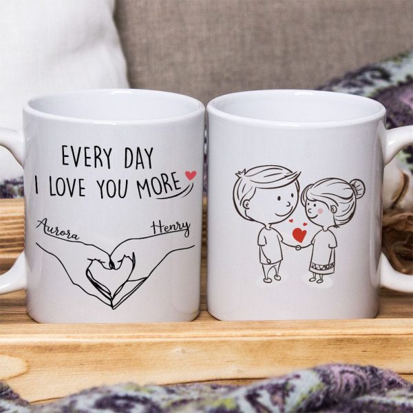 Everyday I Love You More Funny Valentine Mug Personalized Gift DA199 890042 Everyday I Love You More Funny Valentine Mug Personalized Gift DA199 890042
