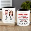 Everytime I See Your Butt, Couple Gift, Personalized Mug, Funny Couple Custom Face Coffee Mug