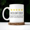 Excellent Cook Appreciation Quote With Stars And Smiley - Personalized Custom Coffee Mug - CPL101_MG Excellent Cook Appreciation Quote With Stars And Smiley - Personalized Custom Coffee Mug - CPL101_MG