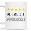 Excellent Cook Appreciation Quote With Stars And Smiley - Personalized Custom Coffee Mug - CPL101_MG Excellent Cook Appreciation Quote With Stars And Smiley - Personalized Custom Coffee Mug - CPL101_MG