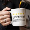 Excellent Cook Appreciation Quote With Stars And Smiley - Personalized Custom Coffee Mug - CPL101_MG Excellent Cook Appreciation Quote With Stars And Smiley - Personalized Custom Coffee Mug - CPL101_MG