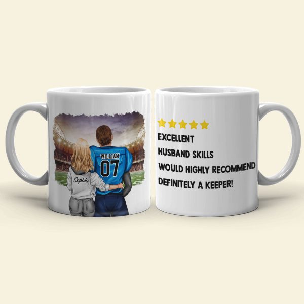 Excellent Husband Skill, Gift For Him, Personalized Mug, Football Couple Mug, Couple Gift Excellent Husband Skill, Gift For Him, Personalized Mug, Football Couple Mug, Couple Gift
