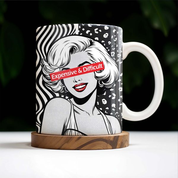 Expensive & Difficult Pop Art Style Mug - Personalized Custom Coffee Mug - DTG006_MG Expensive & Difficult Pop Art Style Mug - Personalized Custom Coffee Mug - DTG006_MG