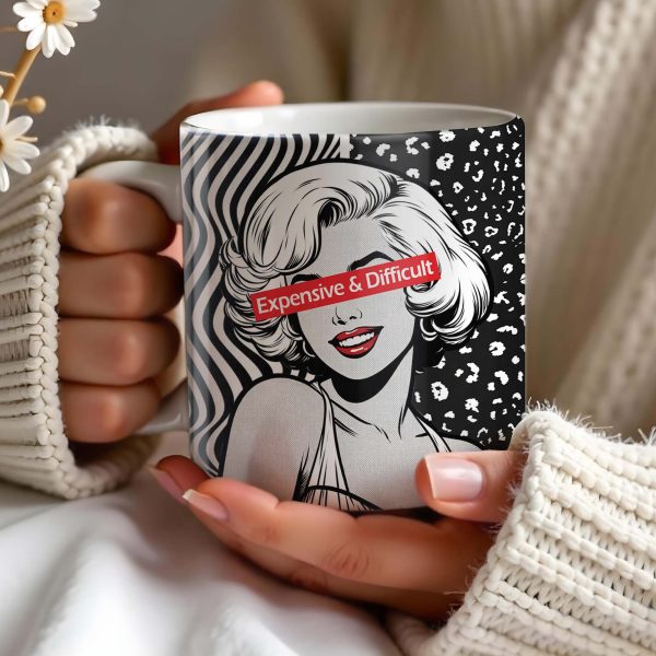 Expensive & Difficult Pop Art Style Mug - Personalized Custom Coffee Mug - DTG006_MG Expensive & Difficult Pop Art Style Mug - Personalized Custom Coffee Mug - DTG006_MG