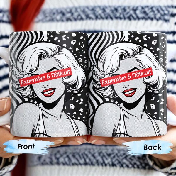 Expensive & Difficult Pop Art Style Mug - Personalized Custom Coffee Mug - DTG006_MG Expensive & Difficult Pop Art Style Mug - Personalized Custom Coffee Mug - DTG006_MG