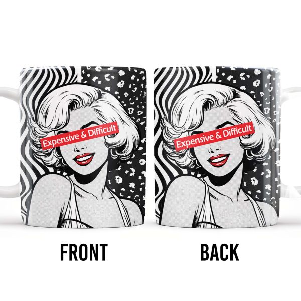 Expensive & Difficult Pop Art Style Mug - Personalized Custom Coffee Mug - DTG006_MG Expensive & Difficult Pop Art Style Mug - Personalized Custom Coffee Mug - DTG006_MG